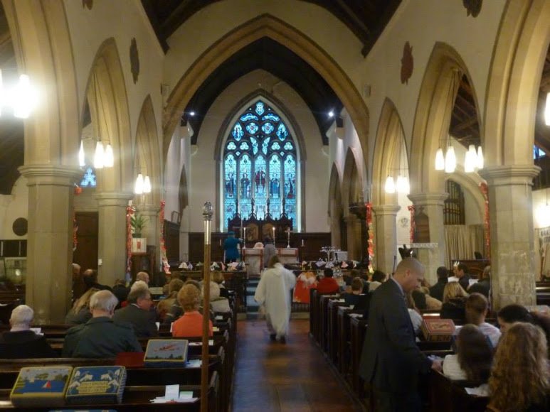 The congregation gathered for worship at St Nicholas